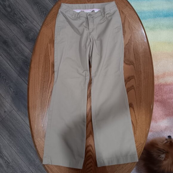 Lands' End Kids 10/11 Khaki Jeans School Uniform - Picture 2 of 5